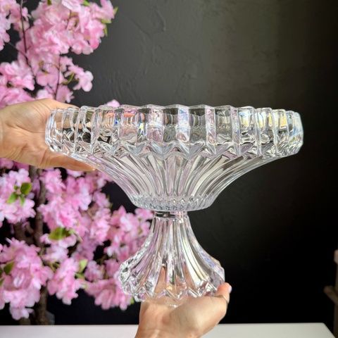 Фруктовниця "Crystal", кругла ніжка 29 см